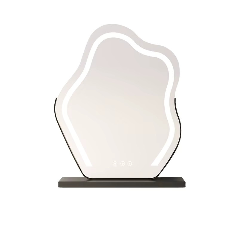 Clouds True HD LED-Schminkspiegel für den Schreibtisch in Weiß mit minimalistischem Design, B/T/H: 40 x 30 x 40 cm - Bild 4