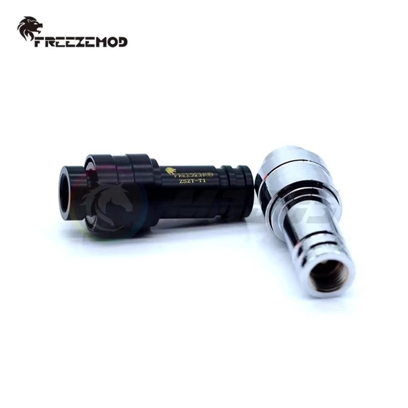 FREEZEMOD Wasserstopp ZSZT-T1 Durchgang mit zwei Enden für schnelles Trennen, Schwarz, G1/4'' Anschluss - Bild 3