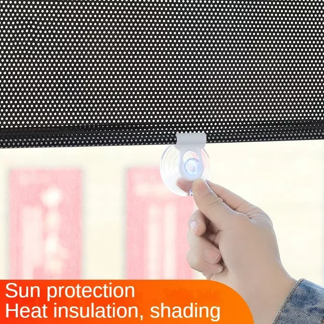 Universal Verdunkelungsrollo mit Saugnapf zur Befestigung, thermisch isolierter Sonnenschutz mit UV-Schutz für Auto und Fenster - Bild 1