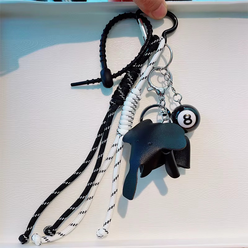 Yogodlns Anhänger, Elefant, braunes PU-Leder, Unisex - Bild 3