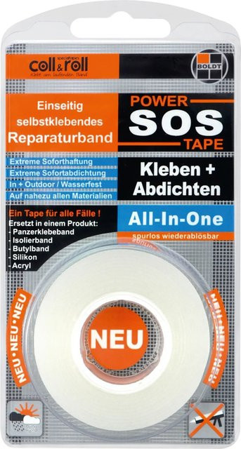 Boldt Reparaturband TurboSos Kleben und Dichten, transparent, 1,5 m - Bild 1