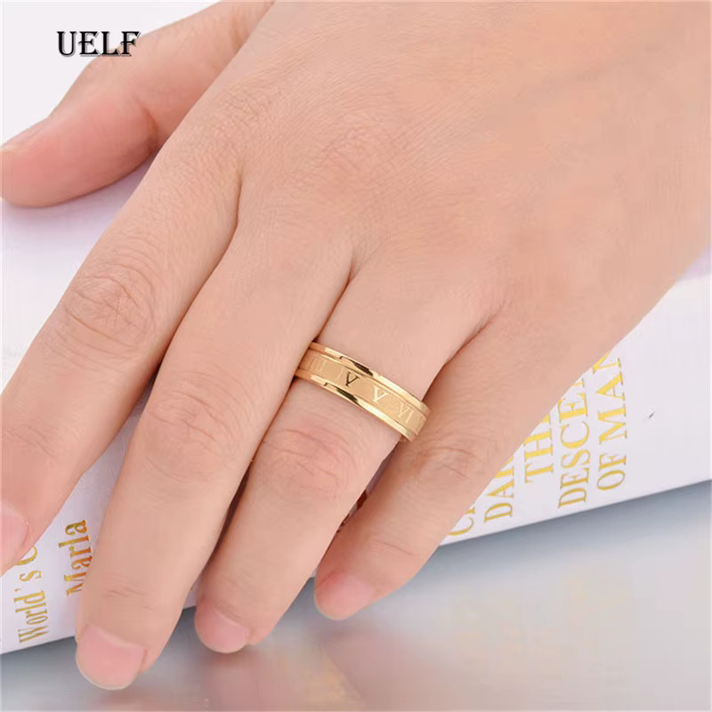Uelf Ring Römische Zahlen, Edelstahl, Silber, Unisex - Bild 3