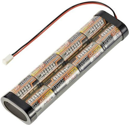 Reely NiMh Modellbau-Senderakku 9.6V 2400 mAh mit 8 Sub-C Zellen als Stick-Akku für Futaba - Bild 1