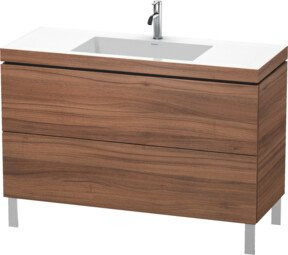 Duravit Waschtischunterschrank L-Cube c-bonded mit 2 Auszügen, Farbe Natur, Breite: 120 cm, Tiefe: 48 cm, Höhe: 69,8 cm - Bild 1