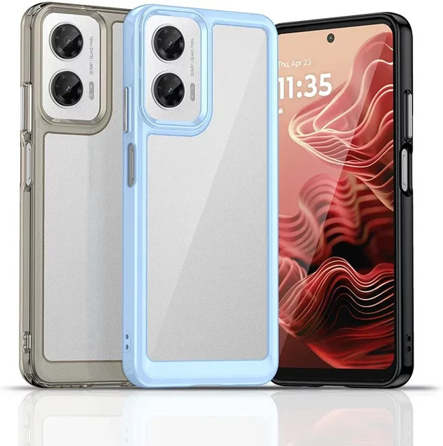 Stoßfeste TPU-Schutzhülle für Motorola Moto G35 G55 G75 G85 5G G84 in Transparent Bunt - Bild 1