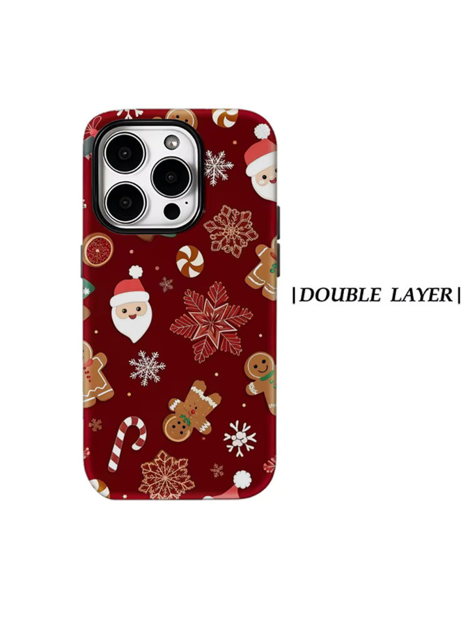 Apple iPhone Handyhülle Lebkuchen Weihnachten Magnetische robuste Doppel-Schicht-Hülle für iPhone 17 16 15 14 Pro Max Plus - Bild 6