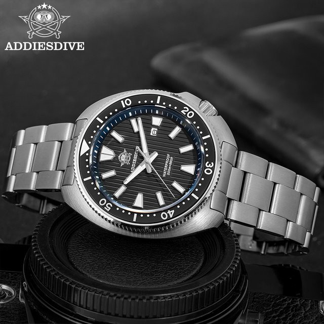 ADDIESDIVE Armbanduhr, Quarz, Edelstahl, Saphirglas, 20 ATM, Herren - Bild 1