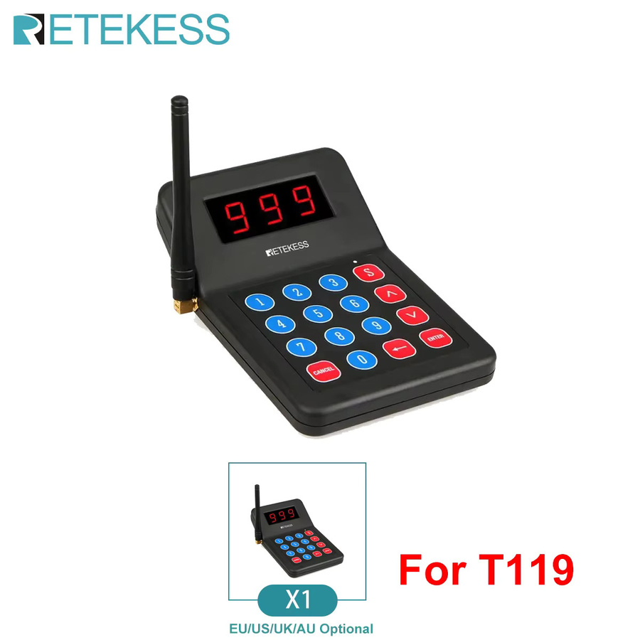 RETEKESS T119 Drahtloses Restaurant-Paging-System mit Coaster-Vibrations-Buzzer-Empfänger und 2-Wege-Ladefunktion für Cafés und Food Trucks - Bild 7