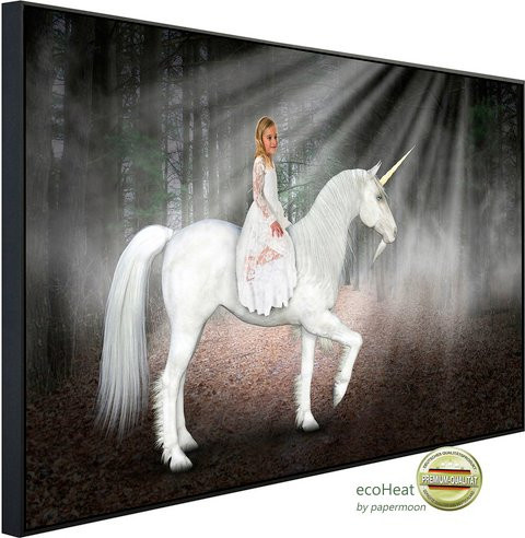 papermoon Infrarotheizung EcoHeat Einhorn Hoffnung Liebe Frieden in Bunt mit Matt-Effekt, App-Steuerung und Überhitzungsschutz - Bild 1