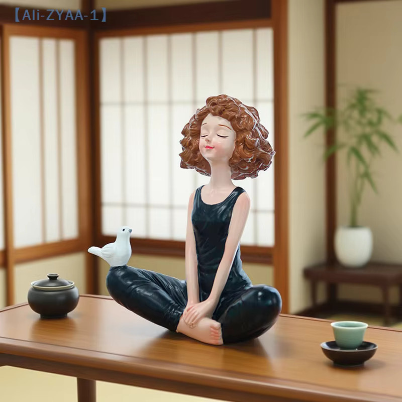 JETTING Yoga-Mädchen Kunstskulptur aus Kunstharz in Schwarz als Deko-Figur für dein Zuhause - Bild 5
