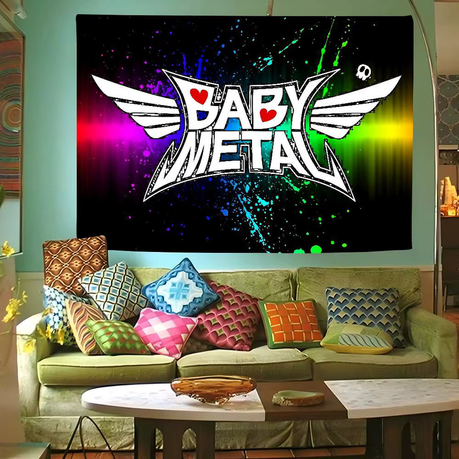 Mesuca Fotokulisse für Baby-Fotografien mit abstraktem Metall-Logo-Design in Mehrfarbig, Rechteckig - Bild 6