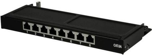 LogiLink NP0064B Patch-Panel CAT 6a Ethernet/LAN, Schwarz, 0.5 HE - Bild 1