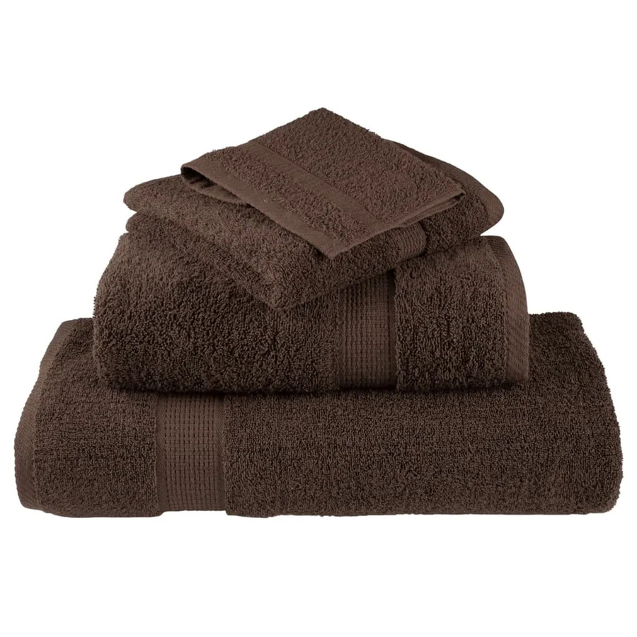 vidaXL Premium-Handtücher SOLUND, 4er-Set, Braun, Baumwolle, B/H: 50 x 100 cm, 600 g/m² - Bild 2
