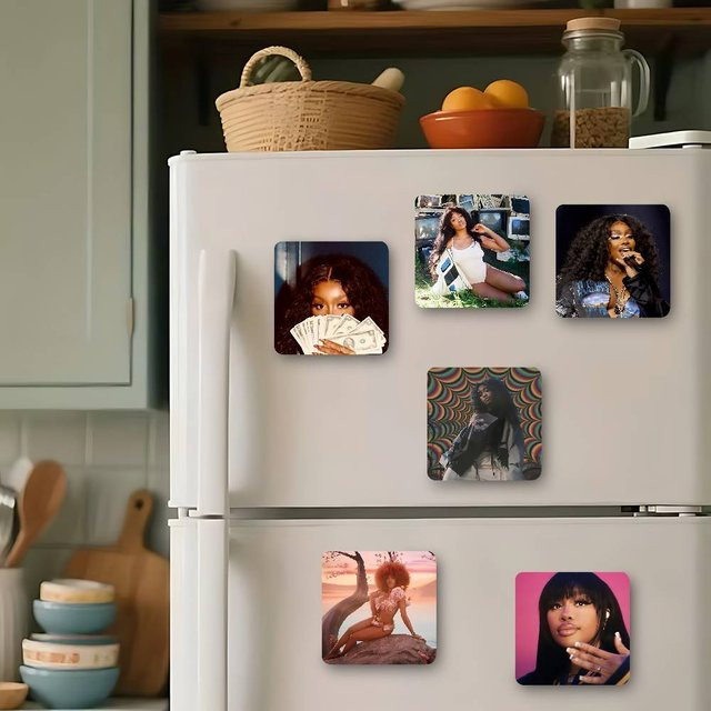 Sänger S-SZA Niedliche Cartoon-Tiermagnete für die Kühlschrank-Dekoration, Mehrfarbig - Bild 1