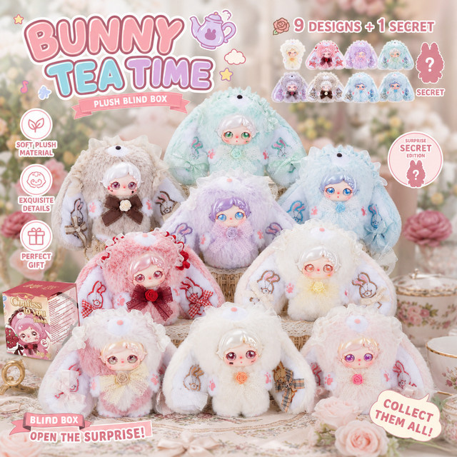 Pixie Zoey Weißes Kaninchen Plüsch-Überraschungsbox, Plüsch / Textil - Bild 1