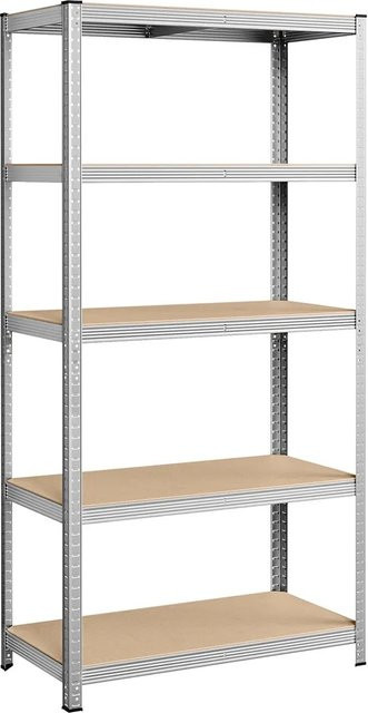 Songmics Lagerregal aus Stahl in Silber, B/T/H: 100 x 50 x 200 cm - Bild 1