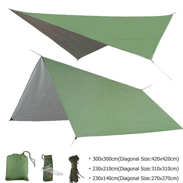 Good Luck Zuo Wasserdichte Markise als ultraleichte Plane für Garten, Camping und Strand, Farbe: Grün, B/B/B: 310 x 310 cm - Bild 2