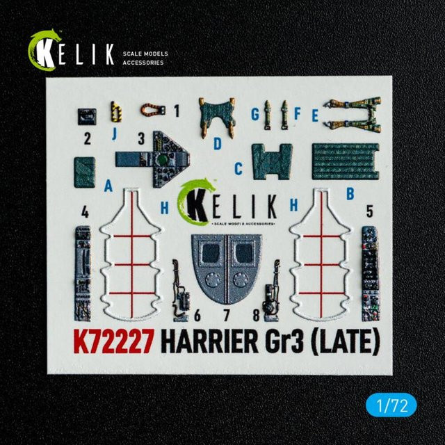 Italeri Harrier Gr3 (Late)-Interiors 3D-Decals - Bild 1