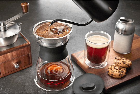 Gefu Thermo-Kaffeebereiter mit Edelstahl-Filter, transparent - Bild 1