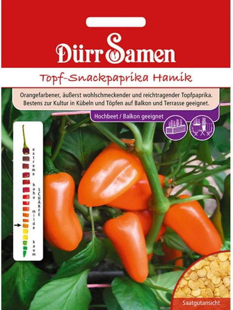 Dürr Samen Hamik Topf-Snackpaprika Saatgut - Bild 1