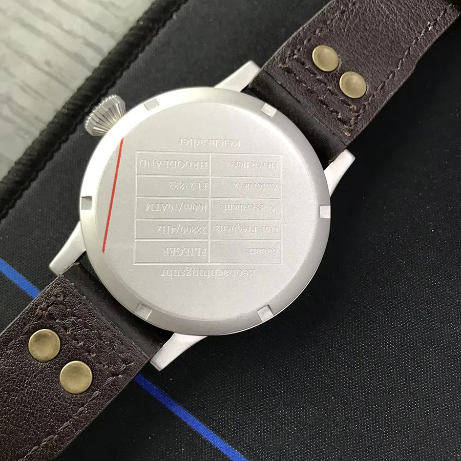 Hruodland Piloten-Herrenuhr, Automatik, Edelstahl, Saphirglas, 10 ATM - Bild 5