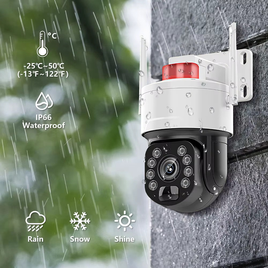 Tuya Outdoor WiFi IP-Kamera in Weiß mit 5MP HD-Auflösung, KI-Menschenerkennung und App-Steuerung - Bild 5