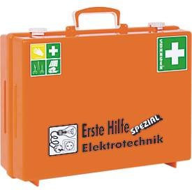 Soehngen Mobiler Erste-Hilfe-Koffer für den Bereich Elektrotechnik, Wandmontage, Weiß-Orange, Kunststoff - Bild 1