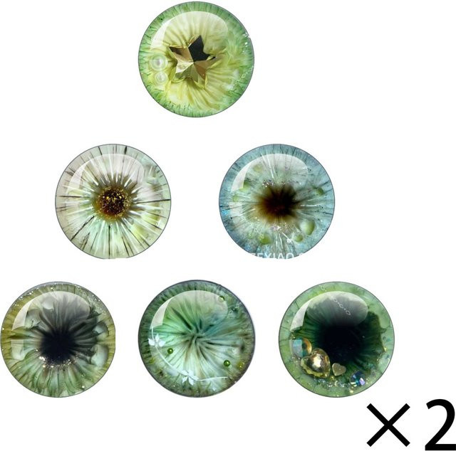 MSCHENGDORIS Blythe Augen, Glasaugen Cabochons, Grün, 12-teiliges Set - Bild 1