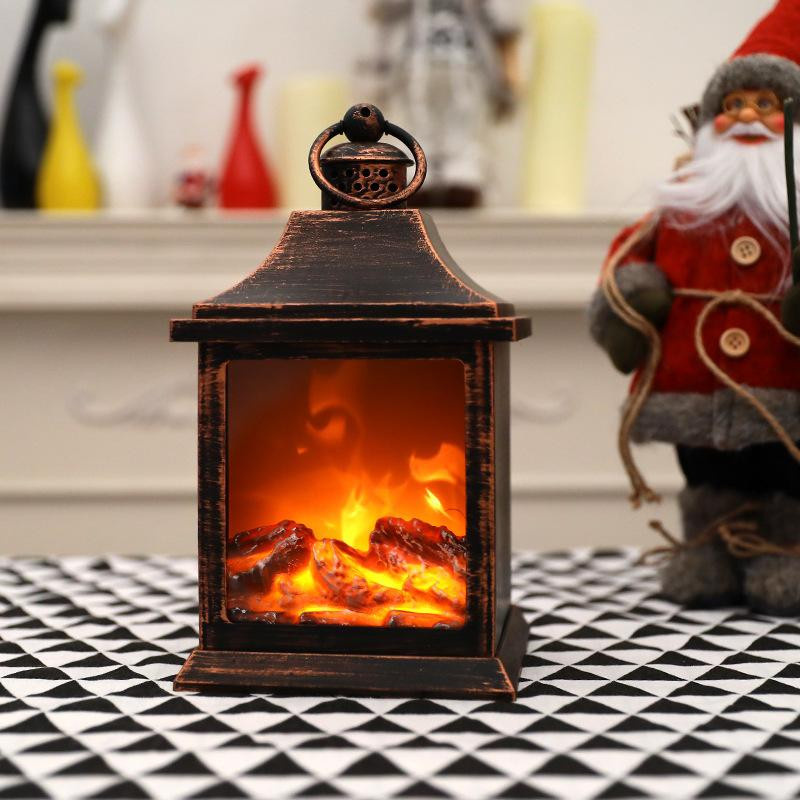 Yiran Furniture Dekorative Kamin-Lichter für Weihnachten und Halloween in Bronze und Braun als Tischdekoration - Bild 2