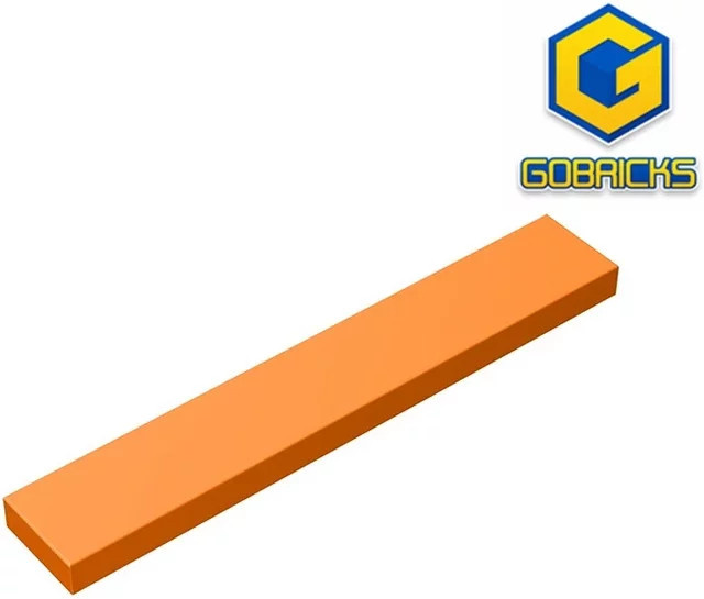 Gobricks GDS-564 Fliese 1 x 6, Zubehör, Orange - Bild 1