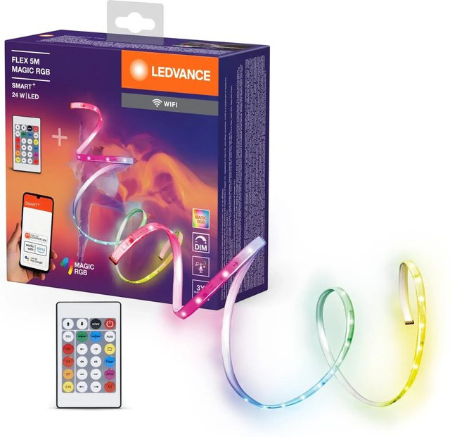 Ledvance Smart+ WiFi LED-Streifen Magic RGB mit Fernbedienung, Multicolor, 500 cm - Bild 2