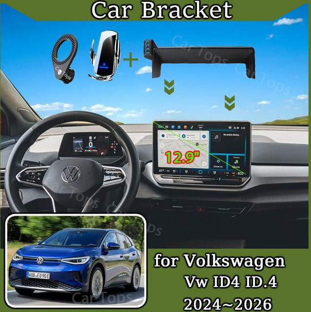 MagSafe Auto Handyhalterung mit kabellosem Ladegerät für Volkswagen ID.4 und ID.5 ab Baujahr 2024 für 12,9 Zoll Bildschirm - Bild 1