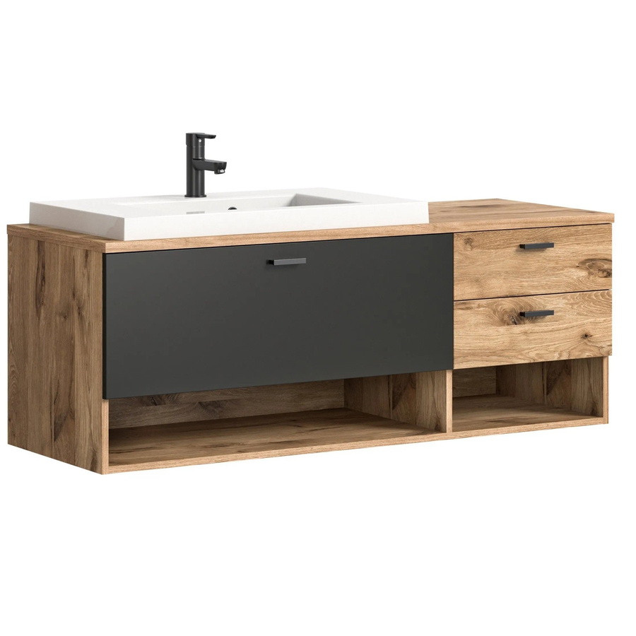 Waschbeckenunterschrank xonox.home GRADO in Eiche Nox Oak Nachbildung, B/H/T: 140 x 48 x 48 cm - Bild 2