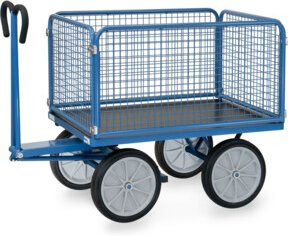 Fetra Handpritschenwagen 6434V in Blau mit Vollgummi-Reifen und 1000 kg Tragkraft - Bild 1