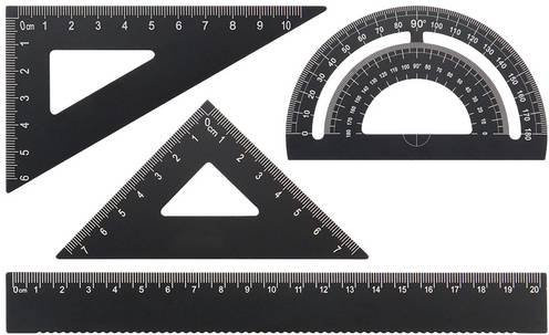 Donau Elektronik MLAS4 Winkelmesser-Set aus Aluminium und Kunststoff, 4er Set, Schwarz - Bild 1