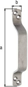 GAH Alberts Torgriff aus Edelstahl in Silber matt, B/H: 20 x 168 mm, Stärke: 3,5 mm - Bild 1