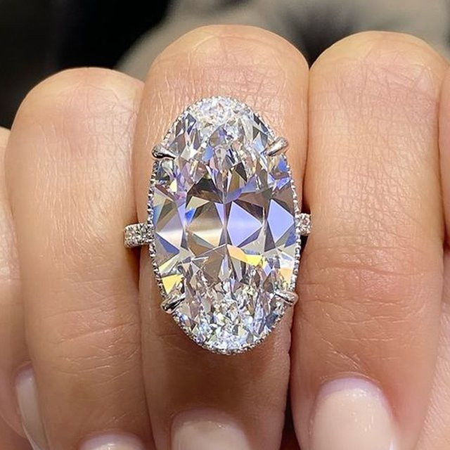 Huitan Bling Bling Ring, ovale cz, Damen - Bild 1