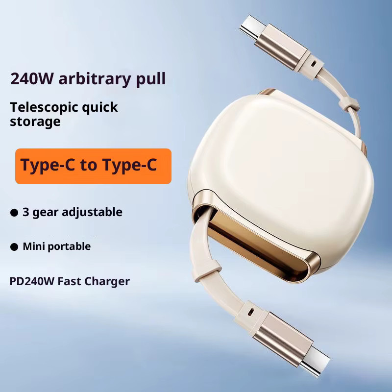 Magnetisches USB-C Schnellladekabel mit 240 W Leistung und automatischer Spiralung für iPhone, Huawei und Samsung PD 3.1 Datenkabel - Bild 2
