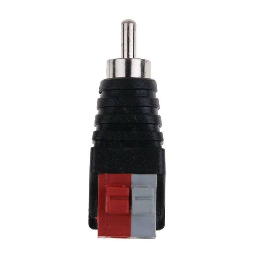 2er-Set RCA Audio-Adapter Kabel mit männlichen Steckern für Mono-Kanäle in Schwarz - Bild 3
