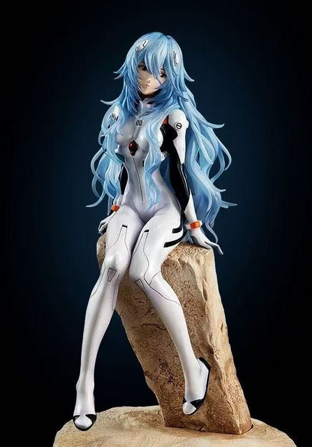 Bandai Neon Genesis Evangelion Rei Ayanami Sitzfigur, Einzelfigur - Bild 1