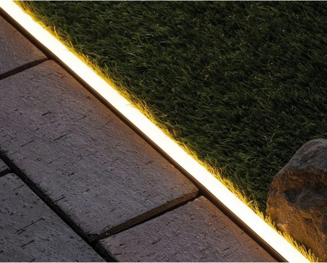 Paulmann Plug & Shine Aluminiumprofil für LED-Stripe für Wege im Außenbereich, Länge: 1 m - Bild 1