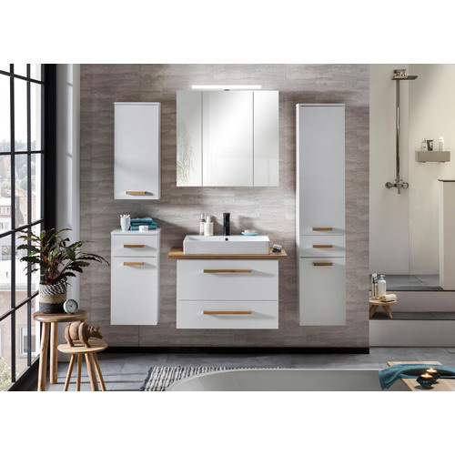 Schildmeyer Seitenschrank Duo in Weiss mit Soft-Close-Türen und Regalböden, B/H/T: 32,7 x 67 x 35,3 cm - Bild 2