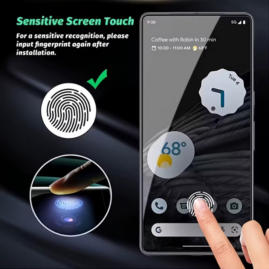 NNBILI 3-teiliges HD-Displayschutzfolien-Set für Samsung Galaxy S26 Ultra und S26 in Transparent mit Ein-Klick-Installationswerkzeug und Unterstützung der Fingerabdruck-Entsperrung - Bild 6