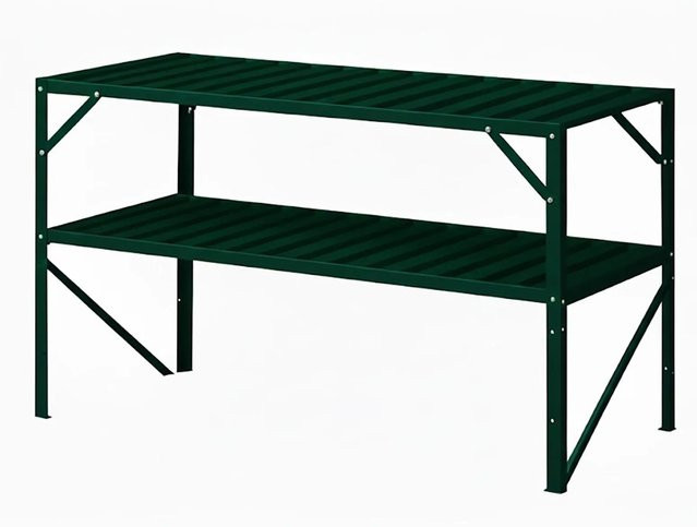 Halls Standalone Tisch aus Aluminium in Grün mit 2 Sektionen - Bild 1
