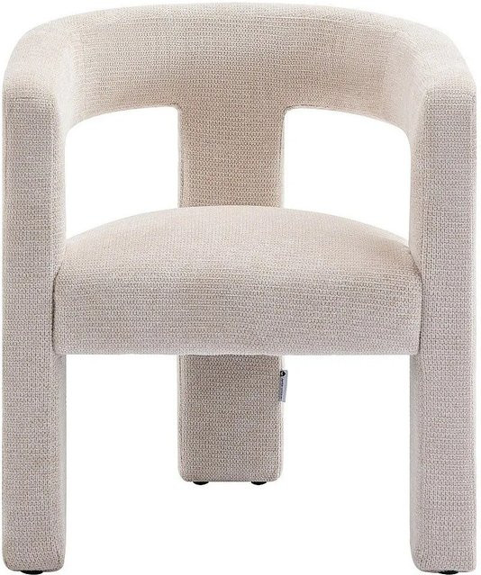 Vente-unique Sessel Favina mit gerader Rückenlehne in Beige, Breite: 64 cm - Bild 1