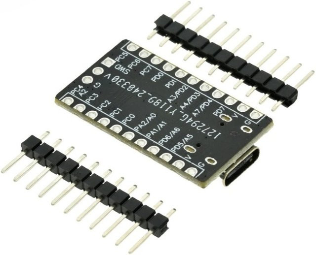 CH32V003F4P6 RISC-V Entwicklungsboard Minimales System-Kernboard mit USB-C Anschluss in Schwarz - Bild 1
