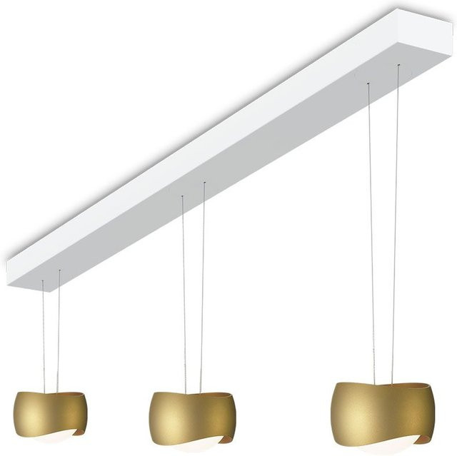 Oligo Curved Slack-Line LED-Pendelleuchte 3-flammig in Bronze und Weiß matt mit Tunable White (2200K - 5000K) und Casambi-Steuerung - Bild 1