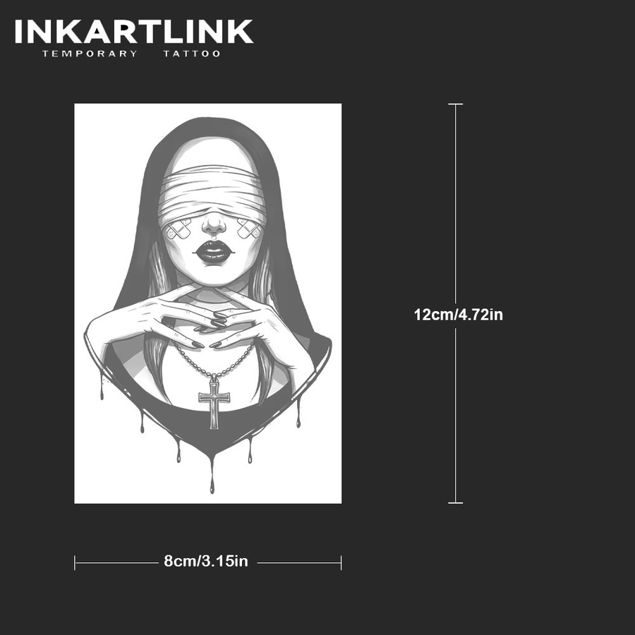 INKARTLINK Dark Gothic Juice Tattoo Patch, Unisex, wasserfest - Bild 4
