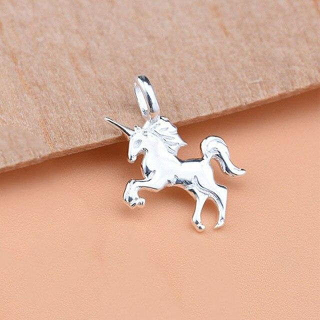Trustdavis Anhänger Charms, 925 Silber, Pegasus Einhorn, Damen - Bild 1