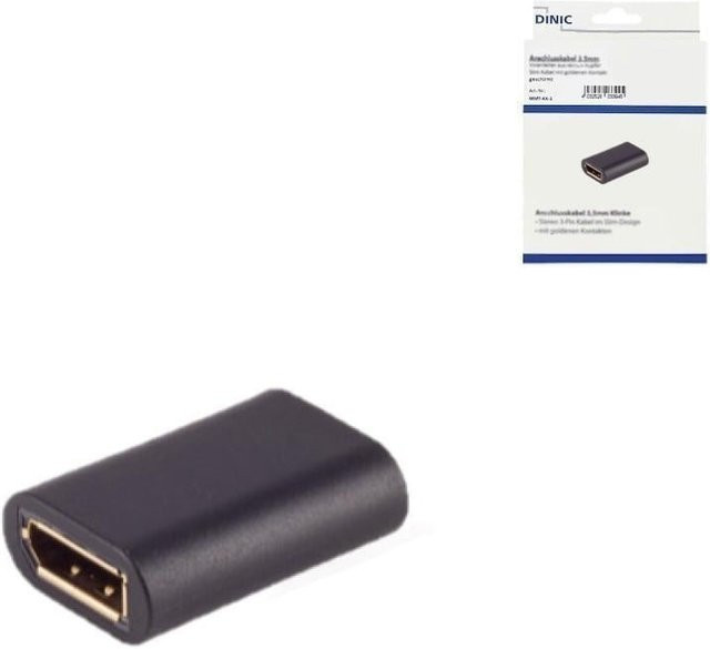 DINIC DisplayPort 1.2 Verbinder in Schwarz - Bild 1